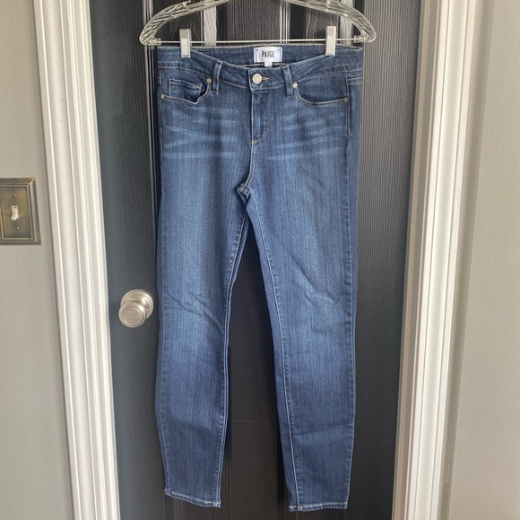 PAIGE Verdugo Ankle Skinny Jeans Denim Button Front Size 29 - Picture 1 of 7